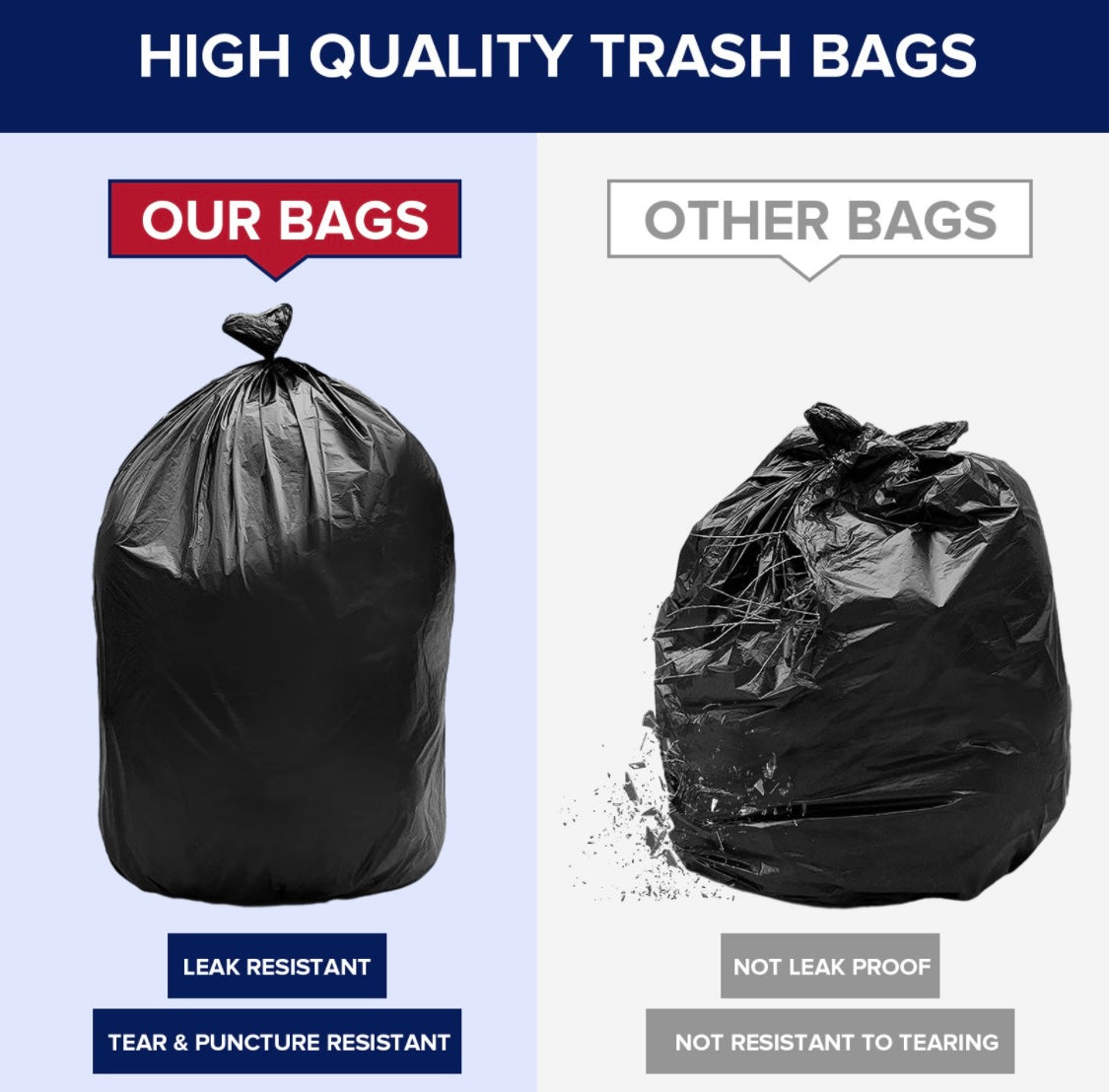 39 gallon bags black